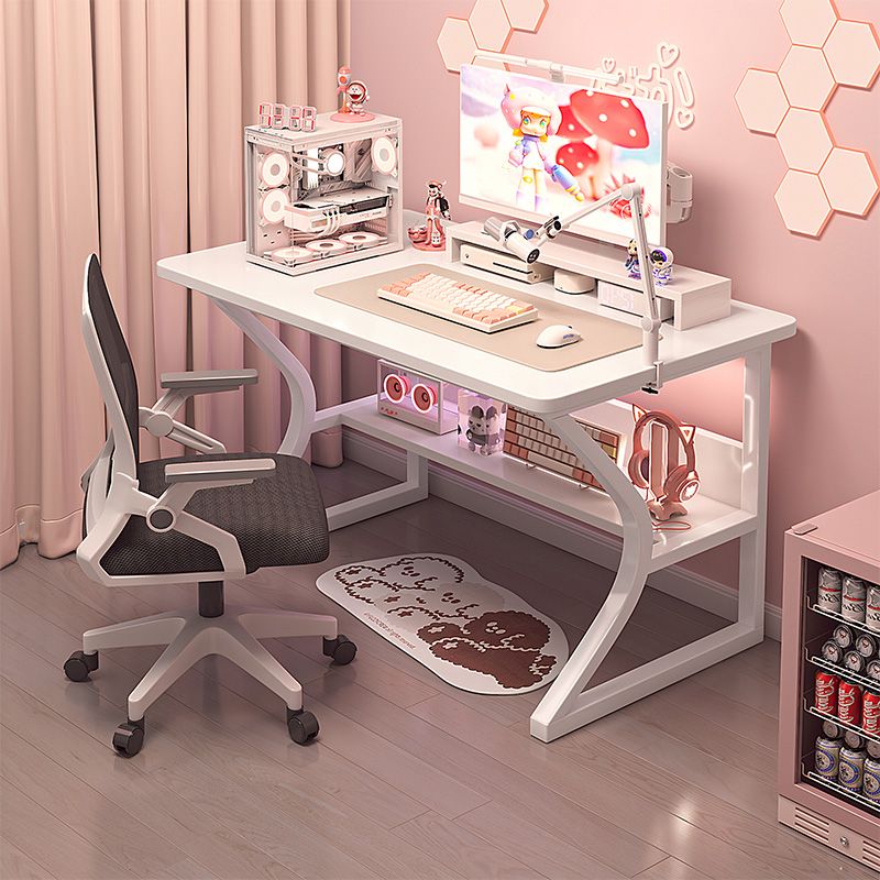 white e-sports desk computer desk home desktop simple desk internet celebrity live broadcast workbench study table desk