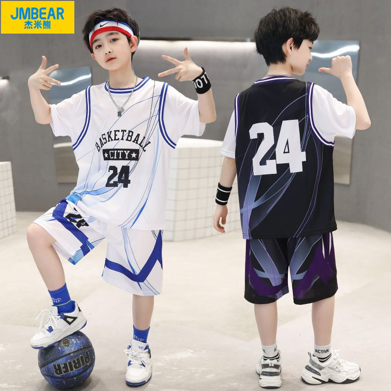 children‘s basketball wear boys‘ professional basketball training wear james jersey quick drying clothes boys‘ sports suit summer