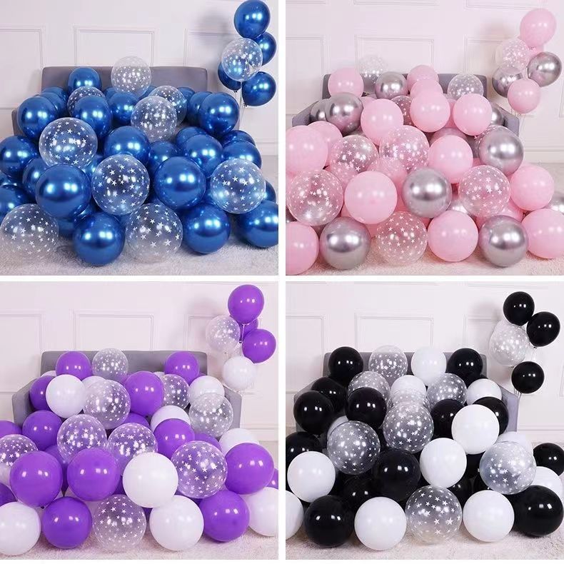 Birthday Balloon Party Starry Transparent Printed Balloon Wedding and Wedding Room Wedding Decoration Scene Layout Baby