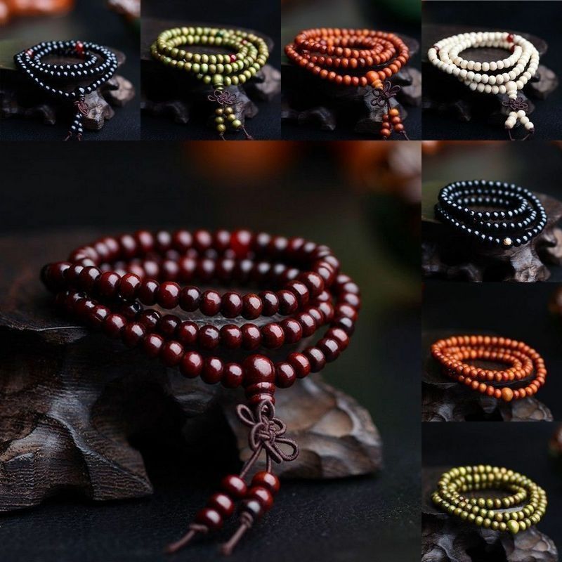 108 beads 8mm imitation natural gold sandalwood bracelet genuine high-grade sandalwood bracelet men and women bracelet