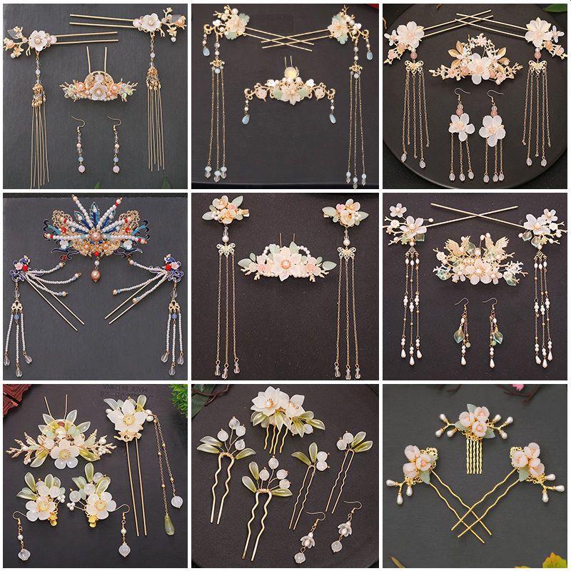 hanfu headdress female accessories hairpin ancient costume hair accessories ancient style hairpin tassel hairpin fairy female suit step shake