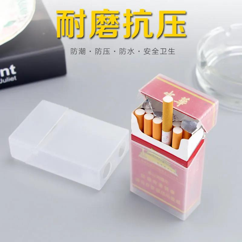 cigarette case sweat-proof and pressure-proof waterproof transparent plastic portable 20 lightweight protective case hard soft bag cigarette case cigarette boxes