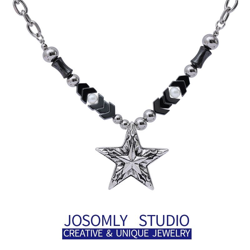 hot girl style asian culture y2g xingx punk necklace high-grade super hard core neutral punk couple necklace for men and women