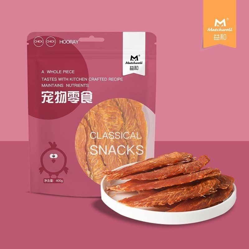 yihe dried duck meat 400g drying chicken breast chicken breast pet dog snack puppy molar dog training reward