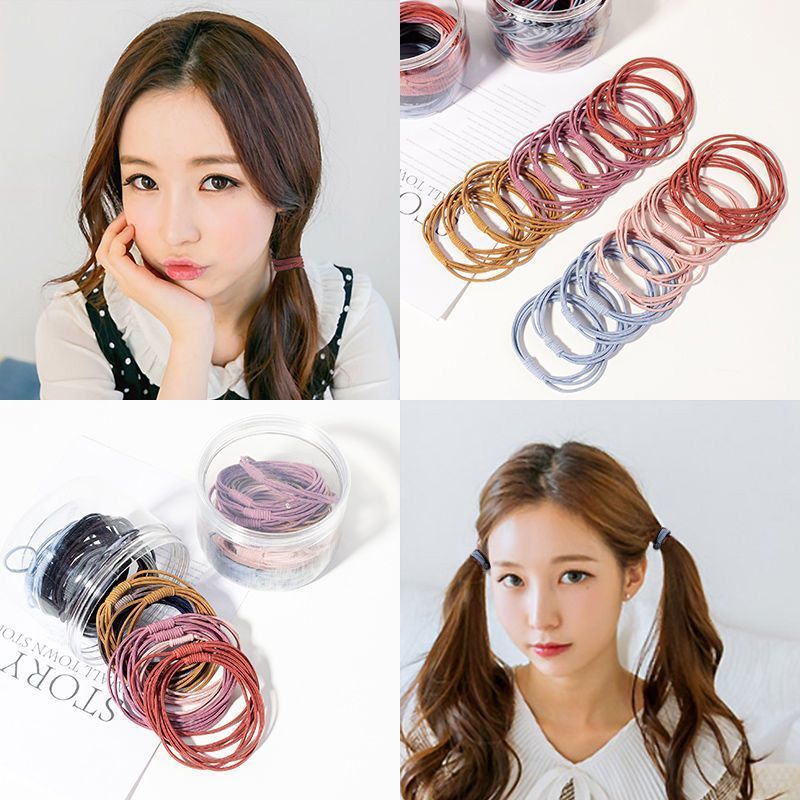 online influencer hair ring high elastic four-strand rubber headband head rope korean style simple all-match women‘s hair-binding durable fresh women‘s headdress