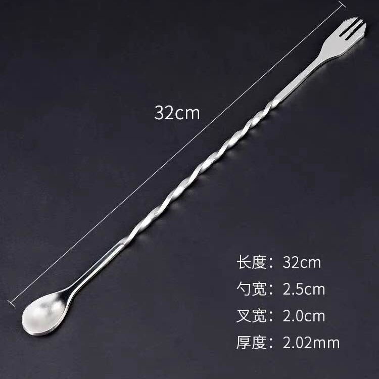 stainless steel long handle spoon long stirrer cocktail stirrer coffee milk tea stirring spoon bar spoon