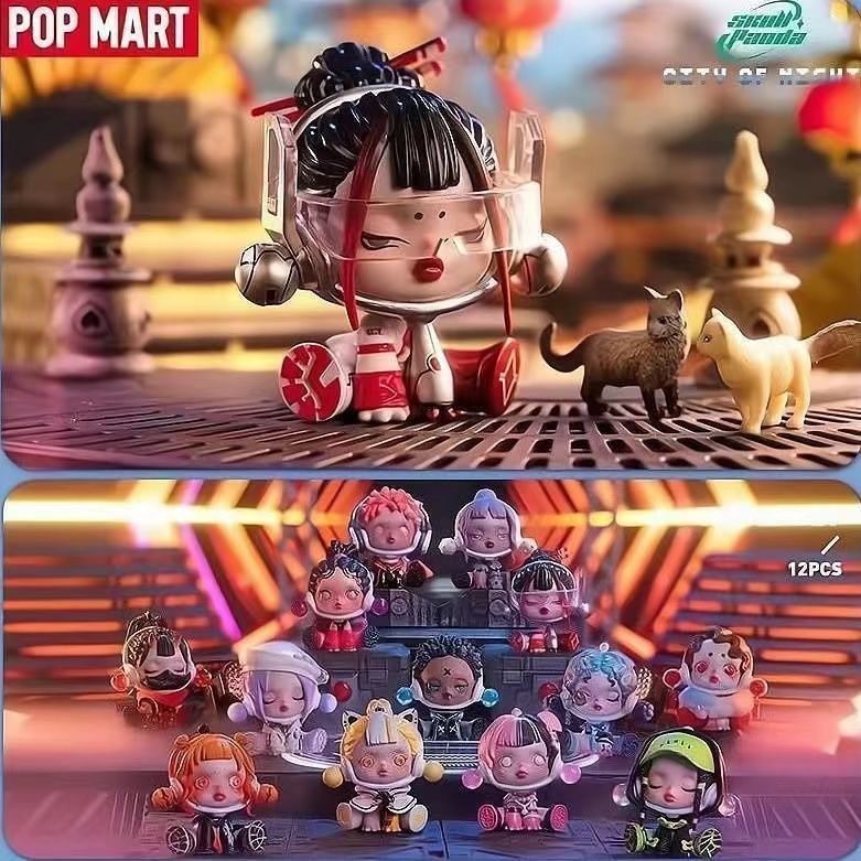 popmart pop mart night city series cute trendy doll motherland edition