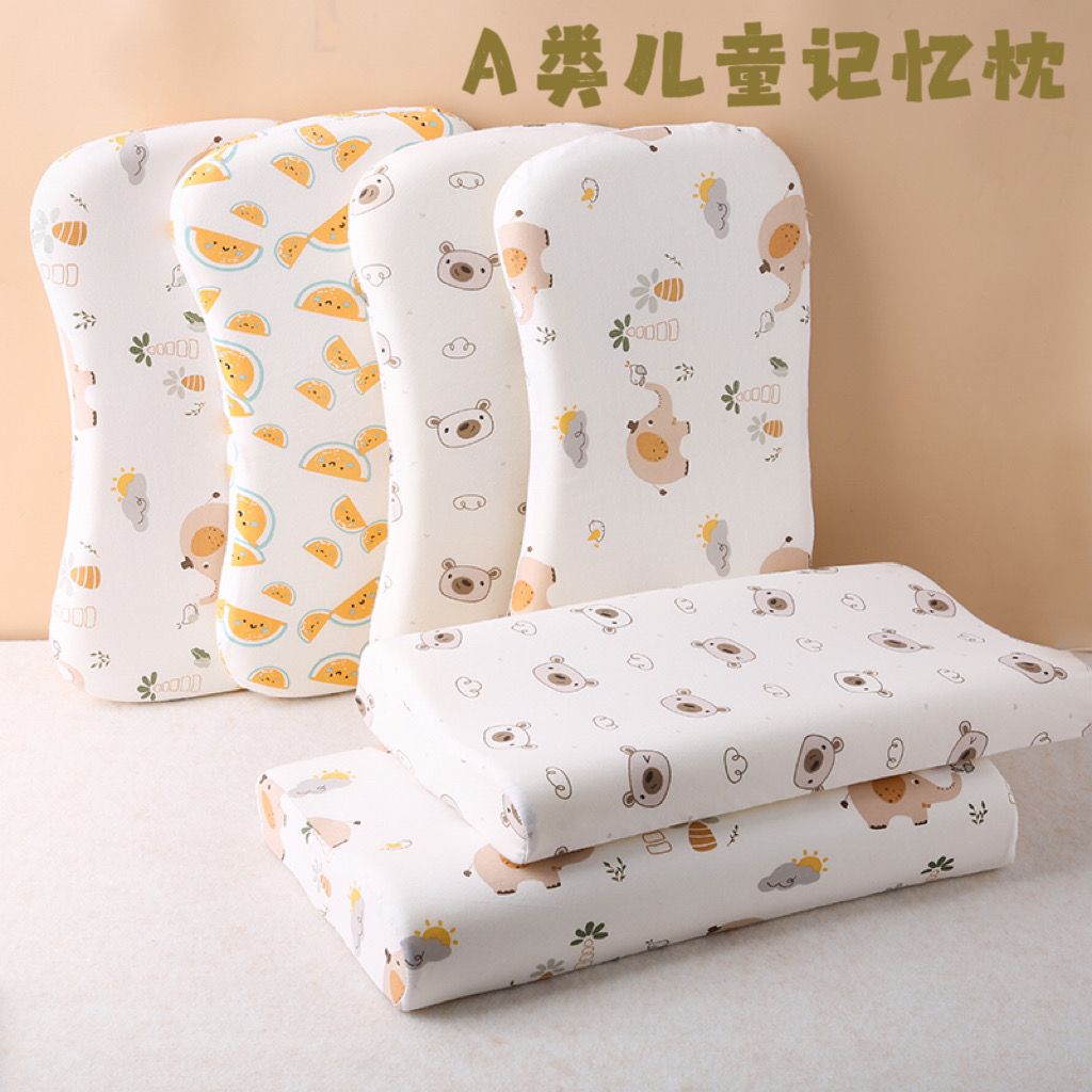 class a cotton children‘s memory pillow infant baby pillow summer breathable afternoon nap pillow cartoon pillowcase student pillow