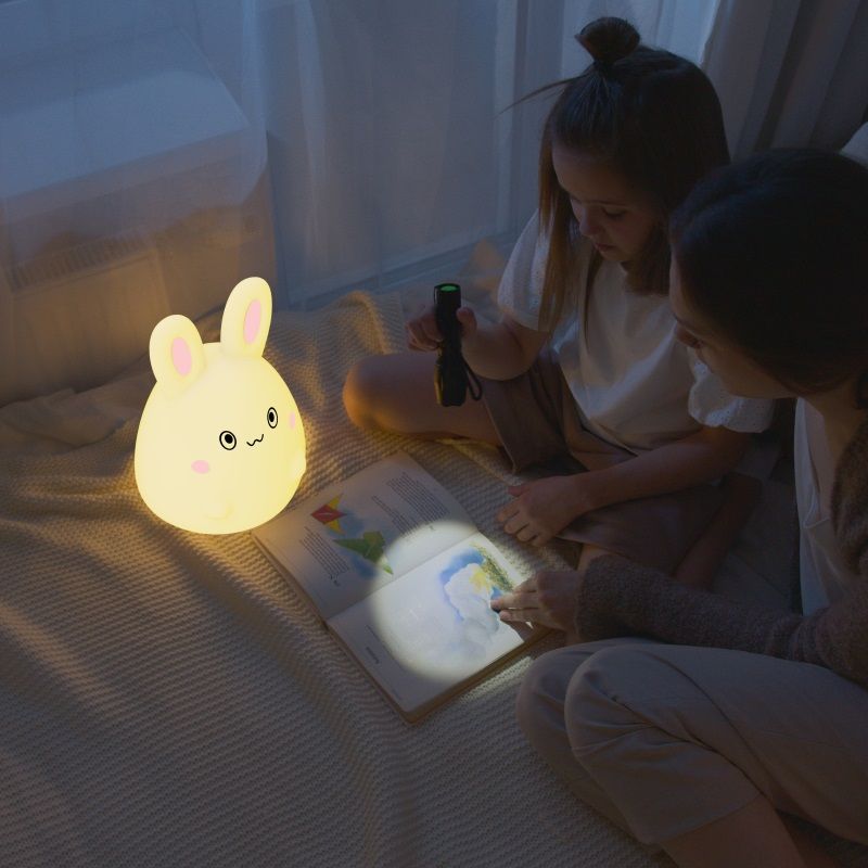 New Cute Small Night Lamp Non-Plug-in Rechargeable Ultra-Long Life Battery Adjustable Brightness Sleeping Small Night Lamp Power Saving