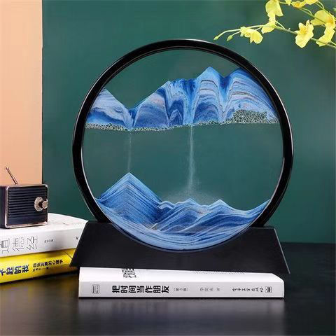 Light Luxury Quicksand Painting Decoration Creative Art Hourglass Decoration Living Room Office Wine Cabinet TV Cabinet Home Gift