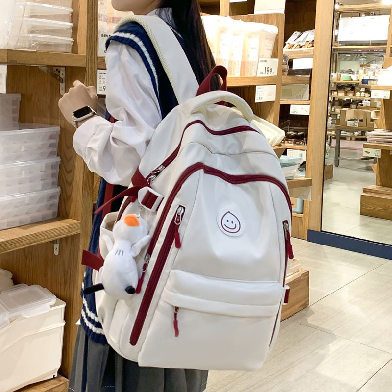 Schoolbag Female Junior High School Student Large Capacity 2022 New High School Student Girl Middle School Student Versatile Backpack Female Backpack