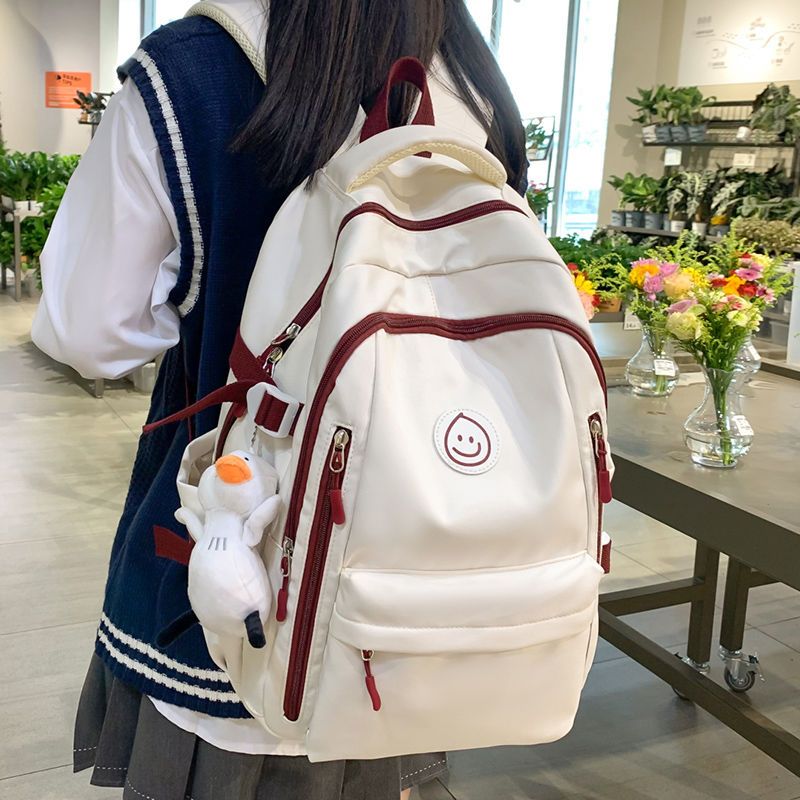 Schoolbag Female Junior High School Student Large Capacity 2022 New High School Student Girl Middle School Student Versatile Backpack Female Backpack