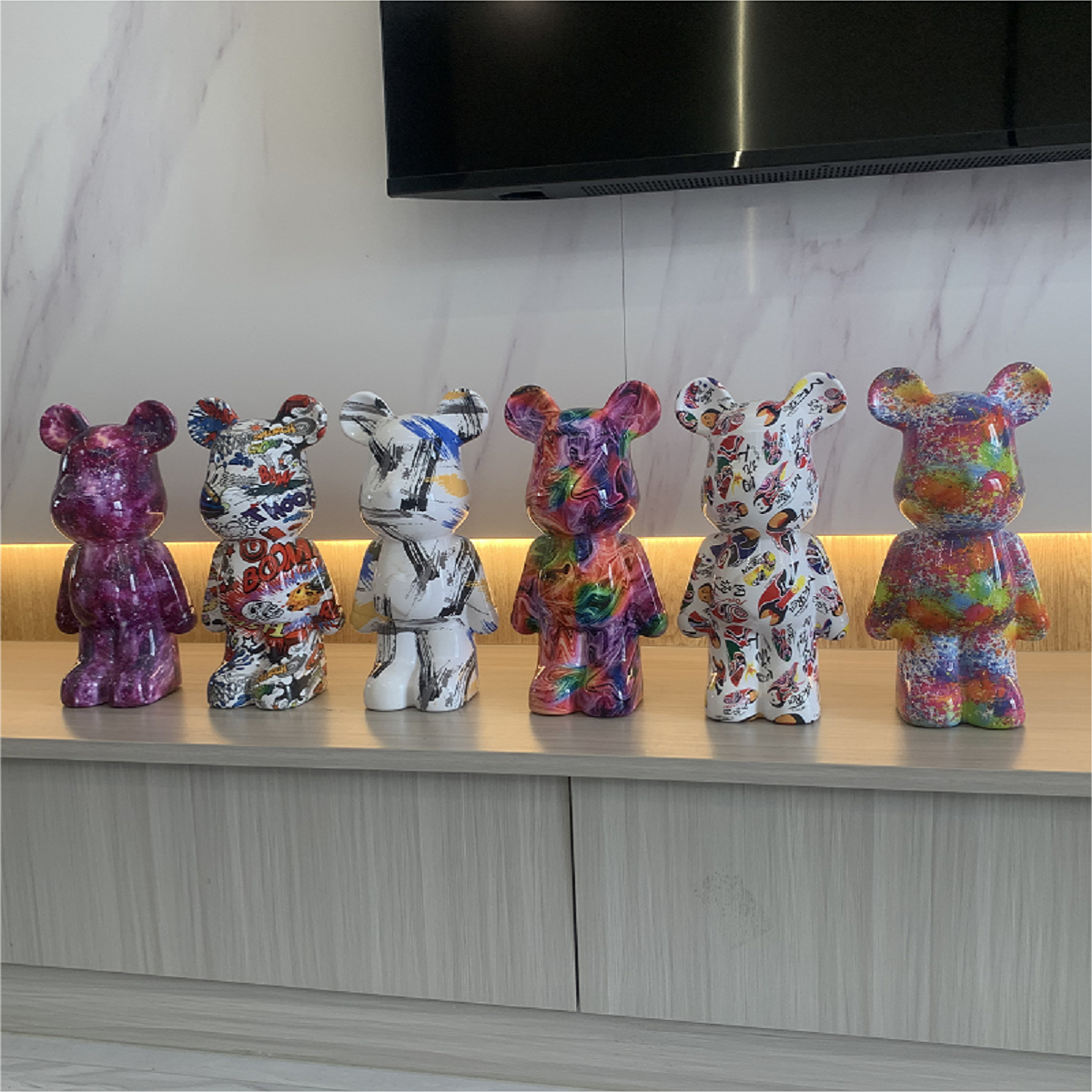 creative violent bear decoration light luxury cartoon doll little doll living room entrance tv cabinet wine cabinet home decoration