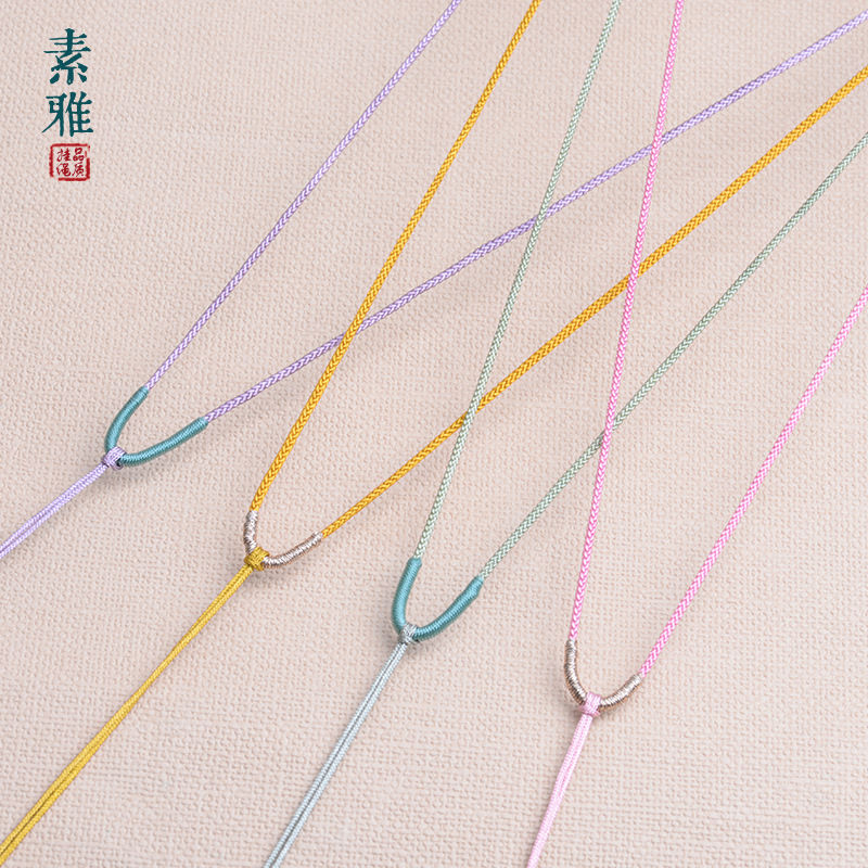 elegant simple handmade emerald jade pendant pendant rope adjustable multi-color women‘s thin elegant clavicle neck rope