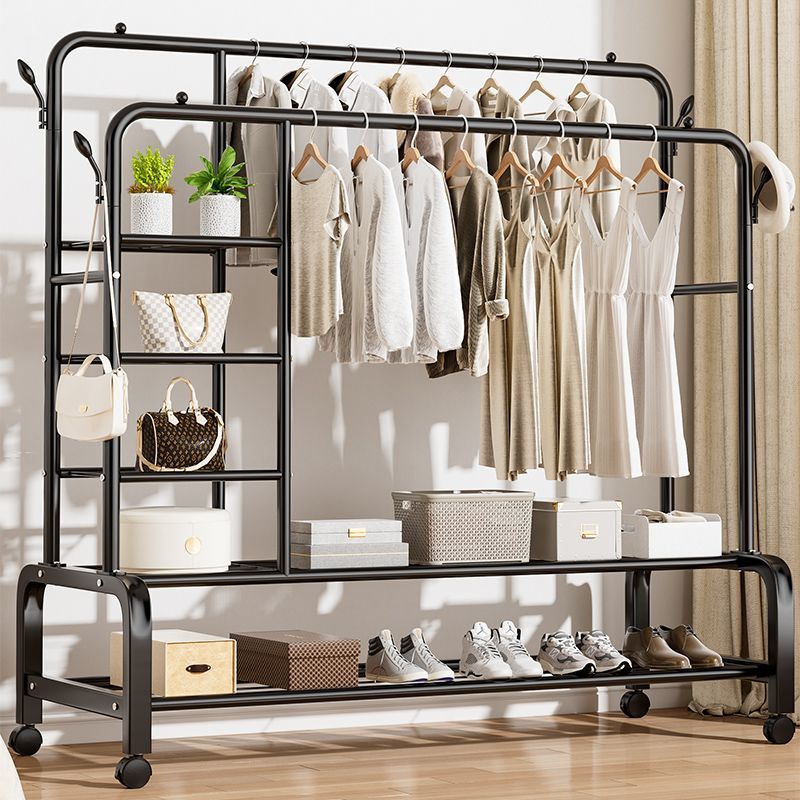 floor-standing vertical bedroom hanging clothes rack indoor student dormitory multi-layer coat rack bold drying rod