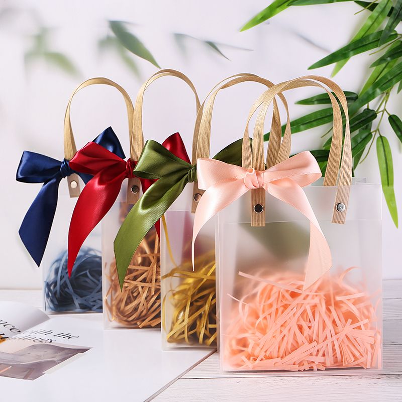 transparent hand gift bag high-end bridesmaid gift box wedding candy bag wedding ins style gift box