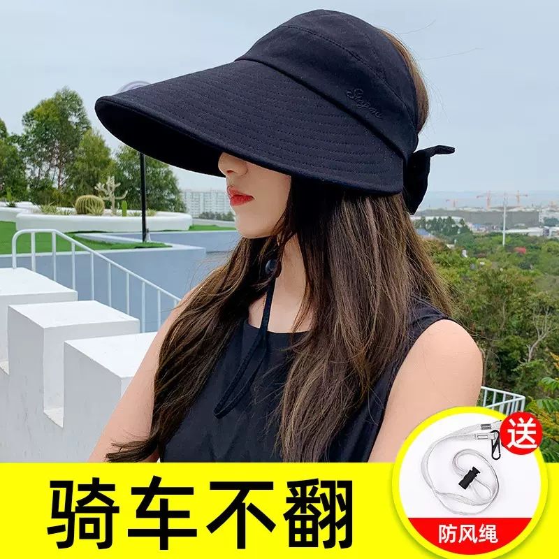 hat women‘s summer big brim air top sunhat uv protection cover face outdoor cycling sun protection sun hat