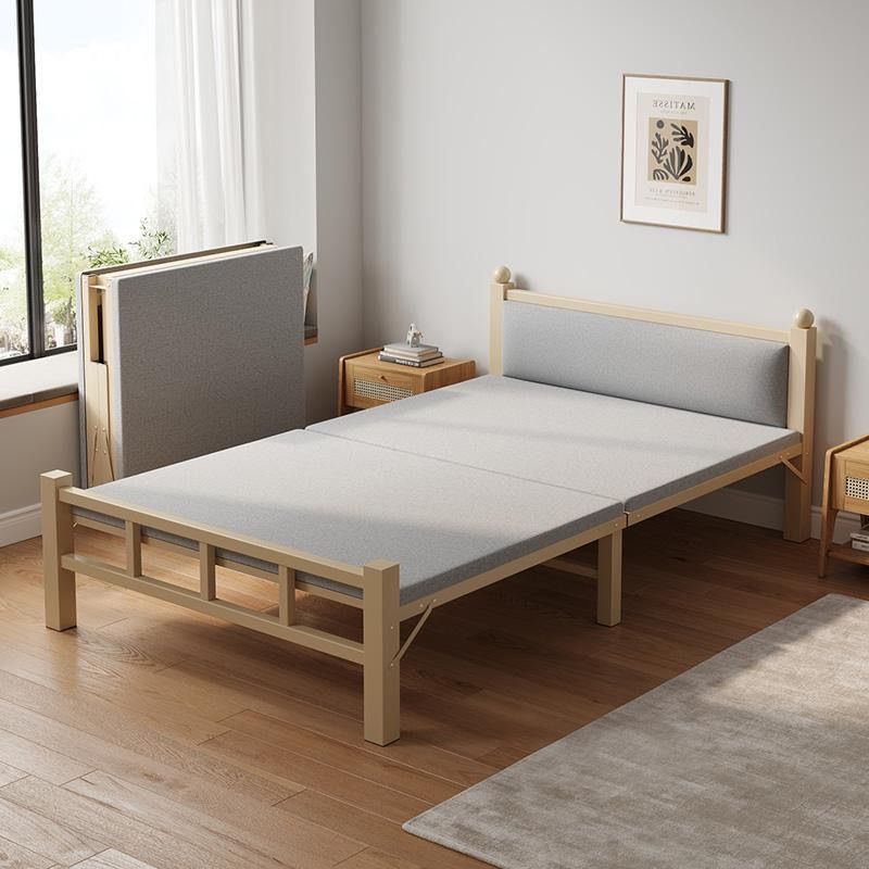 folding bed single household simple bed office lunch break bed for lunch break adult portable hard board accompanying small bed iron bed