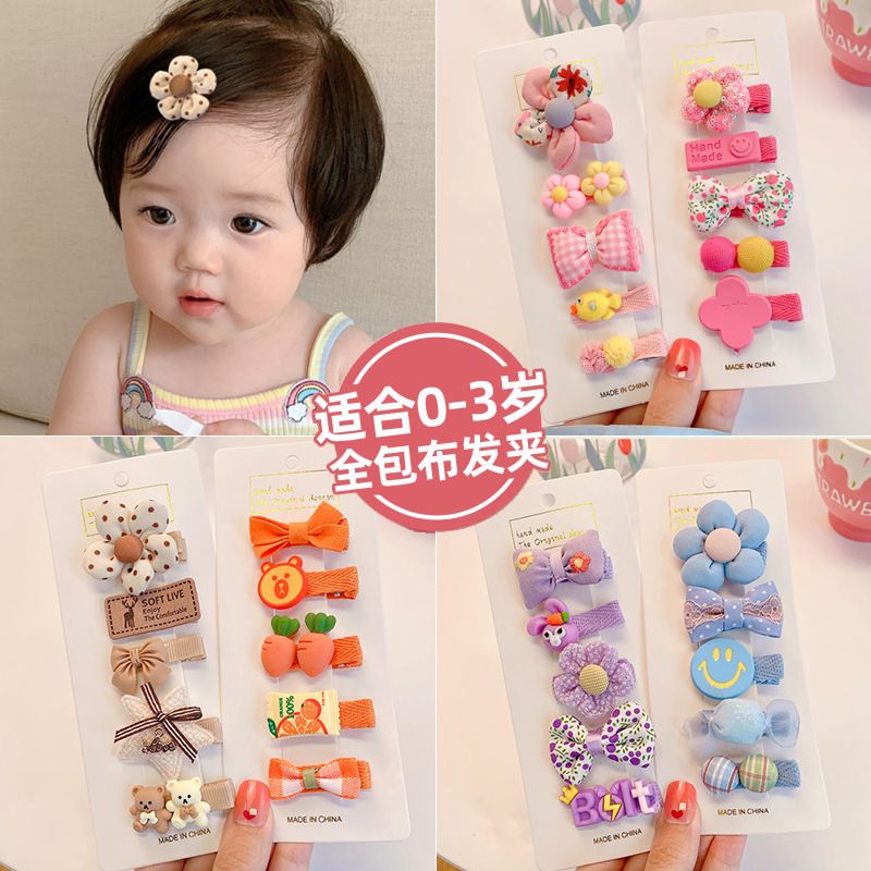 baby hair accessory clips baby hair clips does not hurt hair infant hairpin girls cute children all cloth wrapper hair accessories