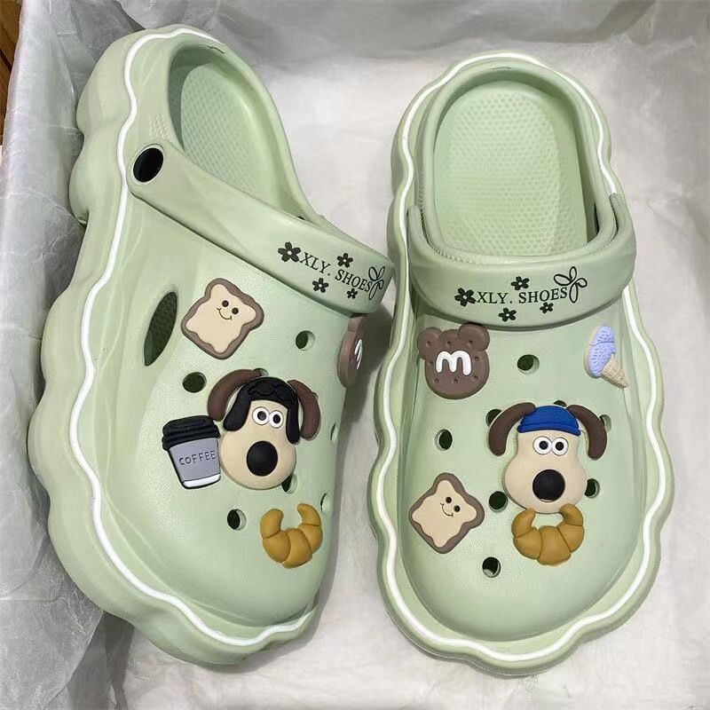 2023 summer new coros shoes women‘s outdoor wear non-slip platform cute beach shoes nurse closed toe half slippers women