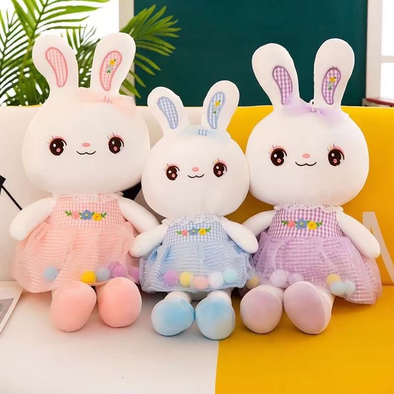 bunny doll pillow wholesale ragdoll plush toy cute sleeping soothing girls‘ doll girl gift