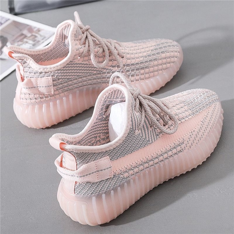 2023 summer new breathable yeezy women‘s jelly bottom canvas shoes daddy sports popular mesh surface shoes casual shoes