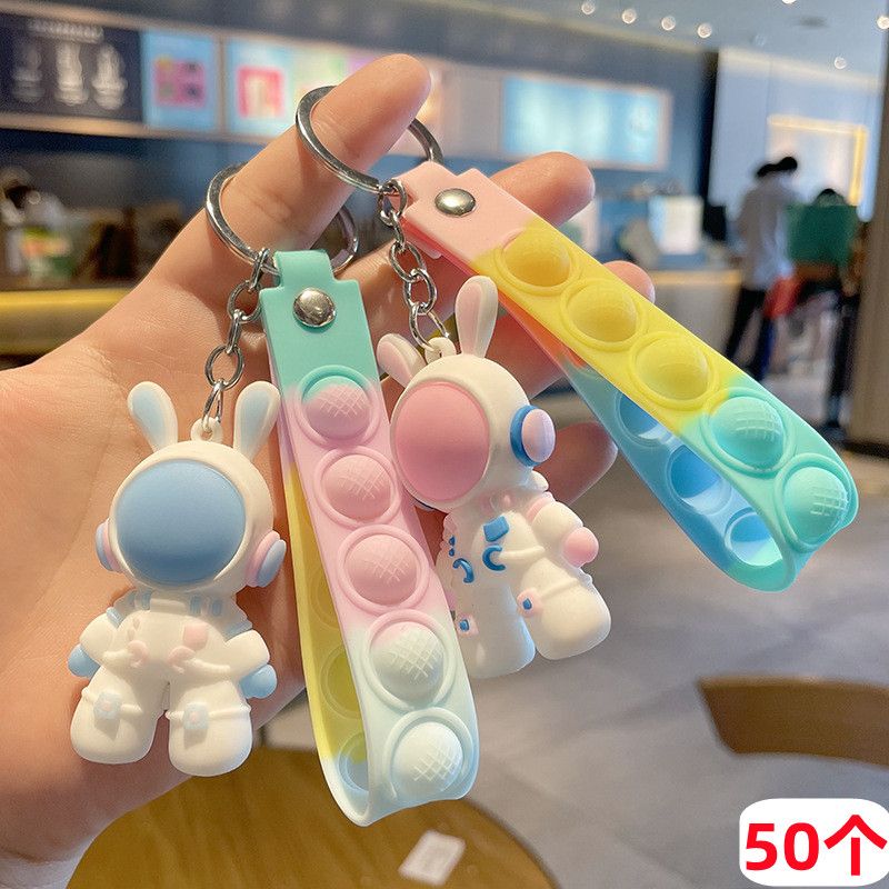 space rabbit keychain doll pendant company activity small gift present for client pupil prize kindergarten gifts