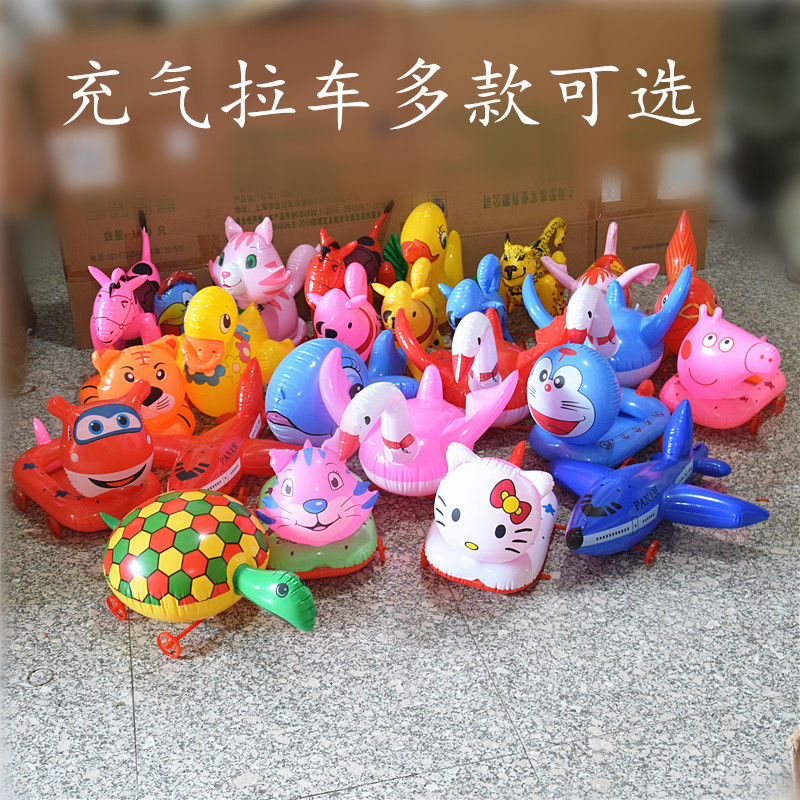 inflatable animal trolley toy stall supply night market square trolley inflatable animal frog trolley cable