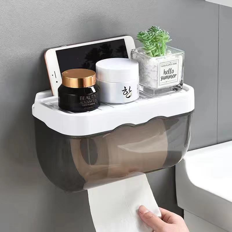 household punch-free paper holder toilet storage drawer scroll waterproof toilet paper rack toilet paper box