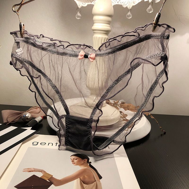 women‘s sexy charming lace transparent thin seamless summer nude feel women‘s underwear new adult temptation hot