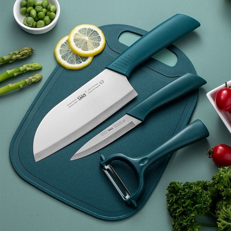 kitchen knife cutting board meat slicing knife kitchen all-steel knife household sharp fruit knife two-in-one dormitory vegetable planer suit