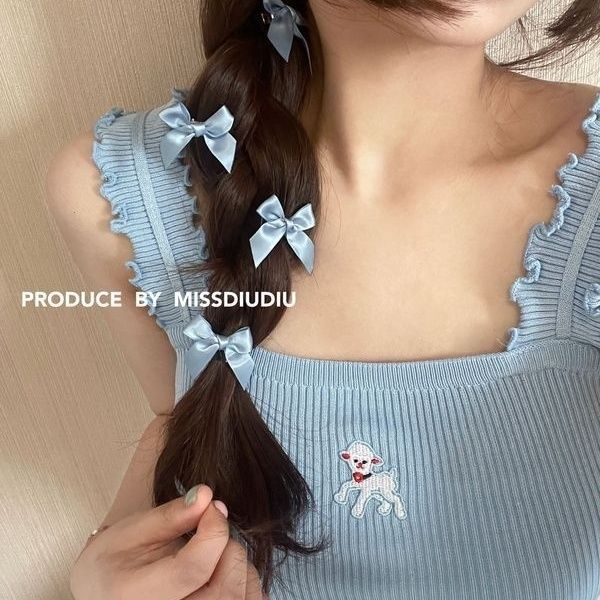 homemade! a touch of blue/ballet style 5-piece ribbon small bowknot hairpin headdress all-match and cute hairpin braided hair