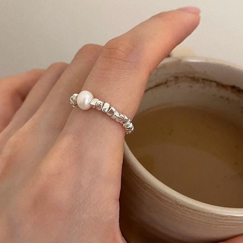 women‘s two rings of broken silver index finger ring ins niche high-grade sense temperament ring simple graceful luxury