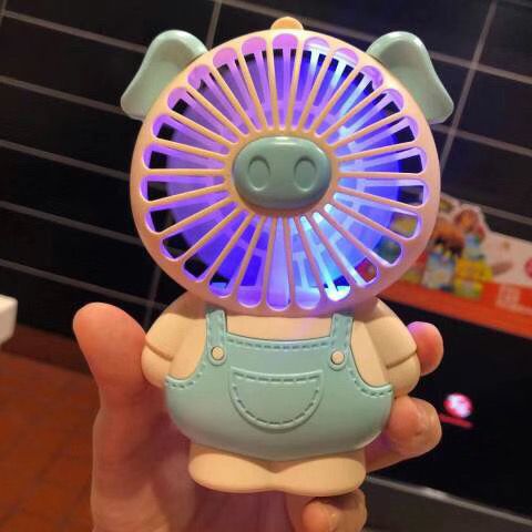 USB Cartoon Little Fan Mini Charging Cute Silent and Portable Home Dormitory Small Fan Student Portable