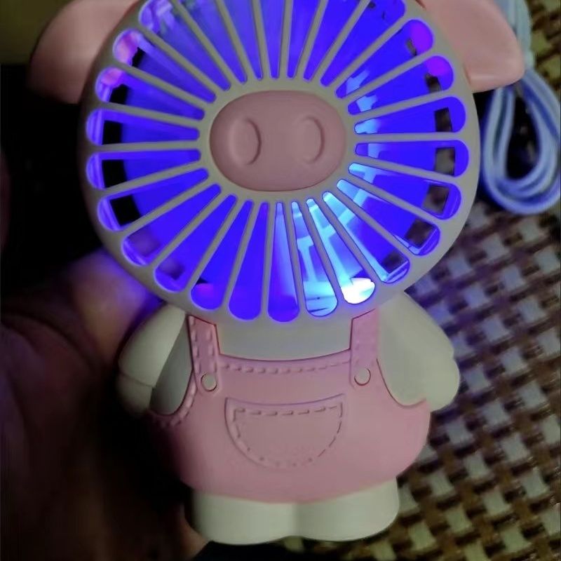 USB Cartoon Little Fan Mini Charging Cute Silent and Portable Home Dormitory Small Fan Student Portable