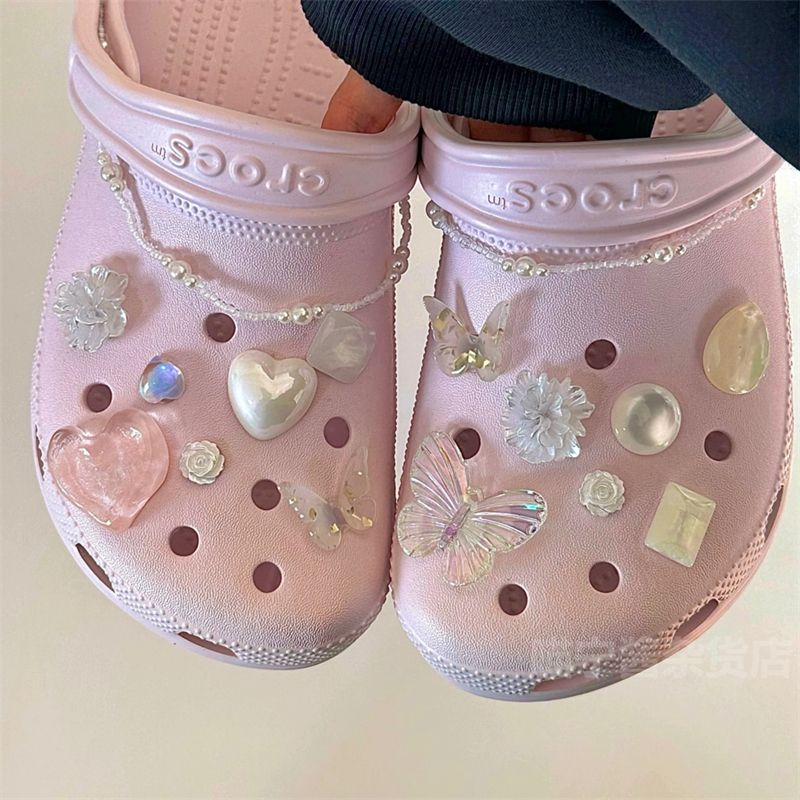 girl heart creative diy detachable decorations hole shoes accessories three-dimensional shoe ornament colorful cute shoe buckle accessories