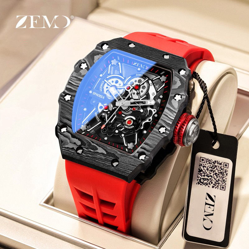 zemo zemo men‘s watch genuine goods hollow automatic mechanical watch top ten brands luminous waterproof brand watch