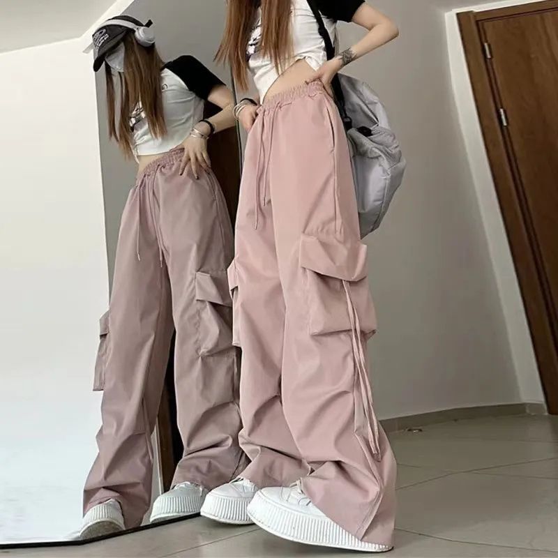 maillard ins overalls women‘s spring and summer thin straight wide leg hot girl loose-fitting casual ankle-banded trousers men
