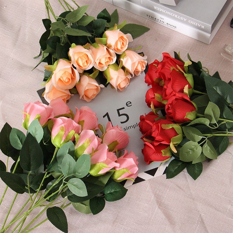 artificial flower decoration living room grade dried bouquet photo photography props silk flower props single artificial flower rose