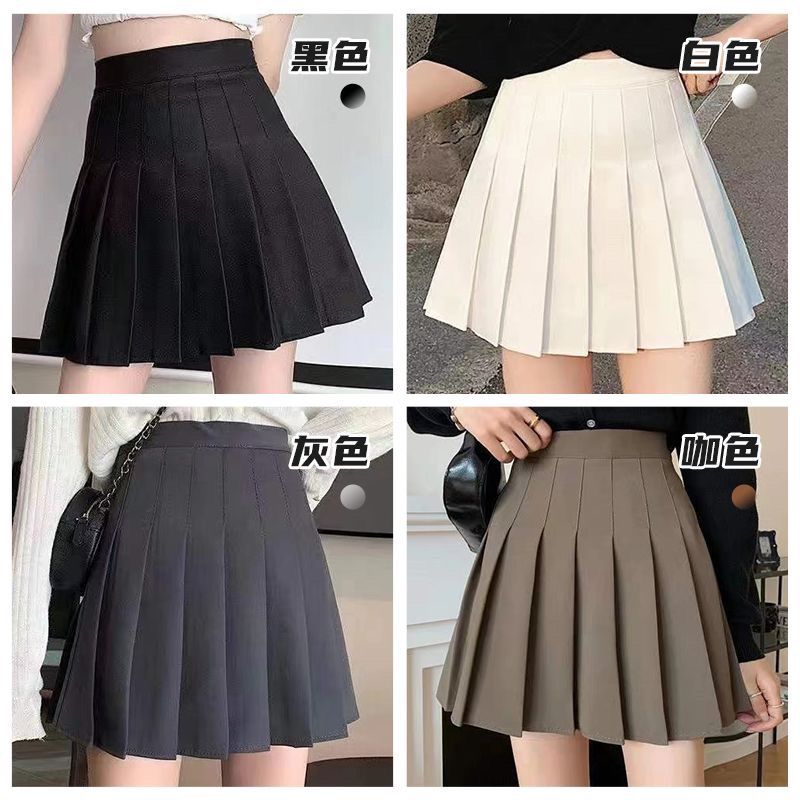 new high waist summer safety pants slimming versatile short skirt a- line skirt 202 400 pleated skirt anti-exposure