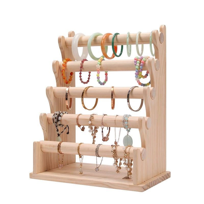 solid wood bracelet stand stall jewelry display shelf hair rope bracelet storage rack jewelry display rack jewelry children building blocks rack