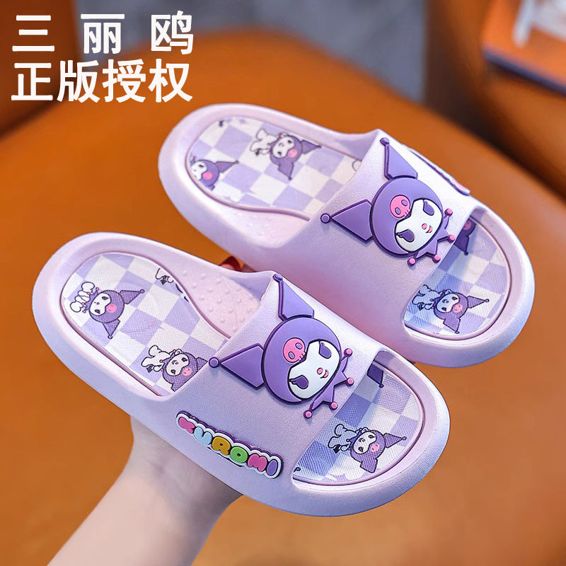 sanrio children‘s slippers cartoon cute summer home indoor sandals clow m girl non-slip parent-child sandals