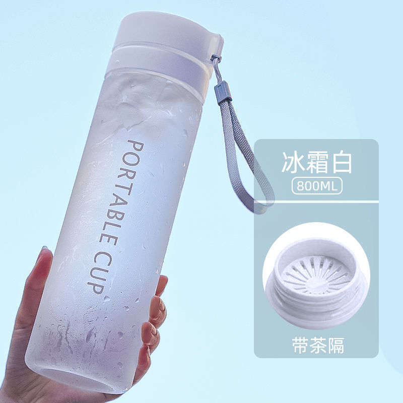 high-looking plastic cup for male and female students ins super large capacity water cup drop-resistant simple sports korean style handy cup