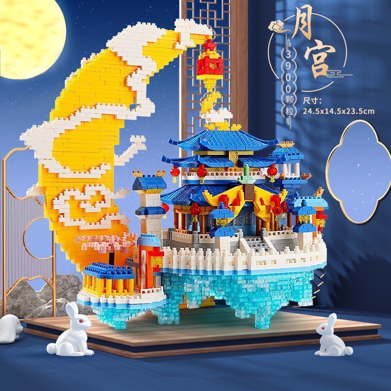 Compatible with Lego Building Blocks Guanghan Palace Building Series Girls Adult Difficult Large Assembled Toys Birthday Gift