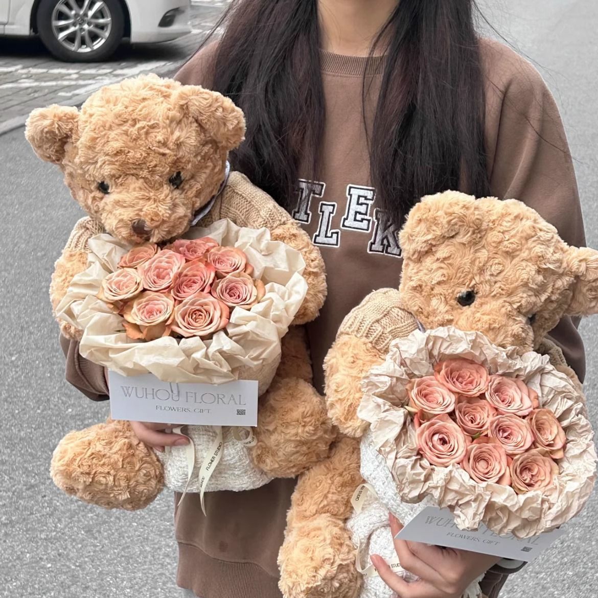 bear doll doll eternal rose bouquet birthday gift girl girlfriends‘ gift boys mother‘s day 520 gift