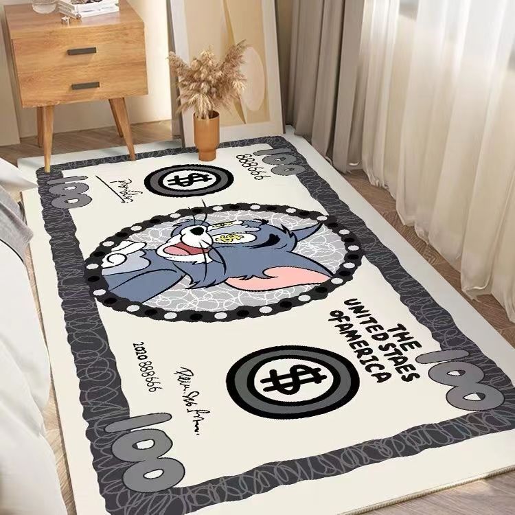 cartoon talking tom  bedroom bedside blanket personalized creative non-slip absorbent children‘s room floor mat bay window blanket customizable