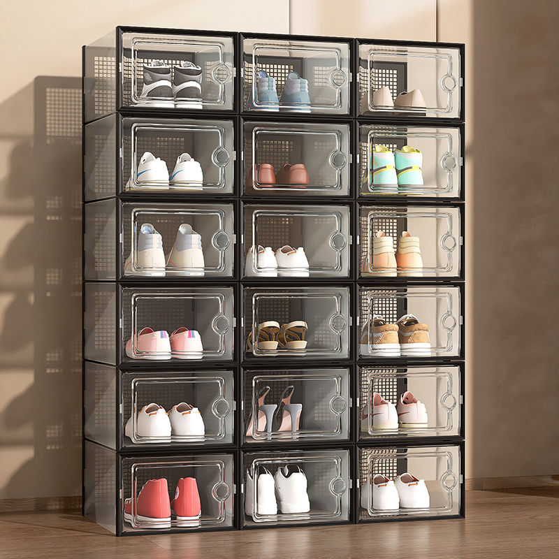 stitching internet celebrity shoe cabinet shoes storage shoe rack ins style rental house dormitory and living room hallway simple folding shoe box