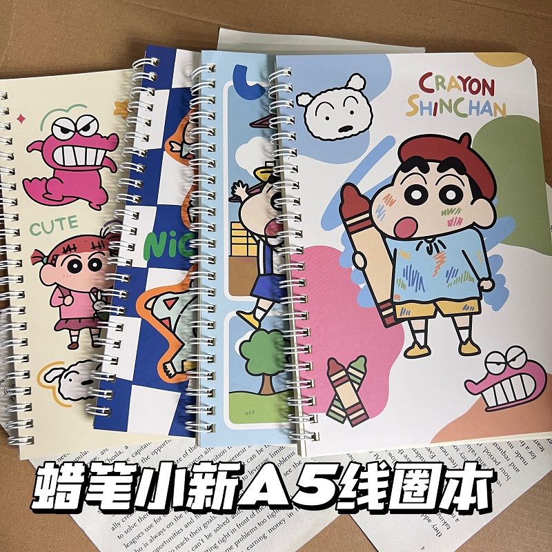 notebook ins good-looking crayon small new notebook a5 coil notebook cute cartoon notepad student exercise book