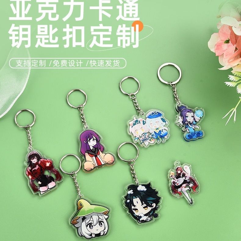 gao yan small pendant ins high-looking cartoon diy keychain cartoon photo acrylic pendant custom cute