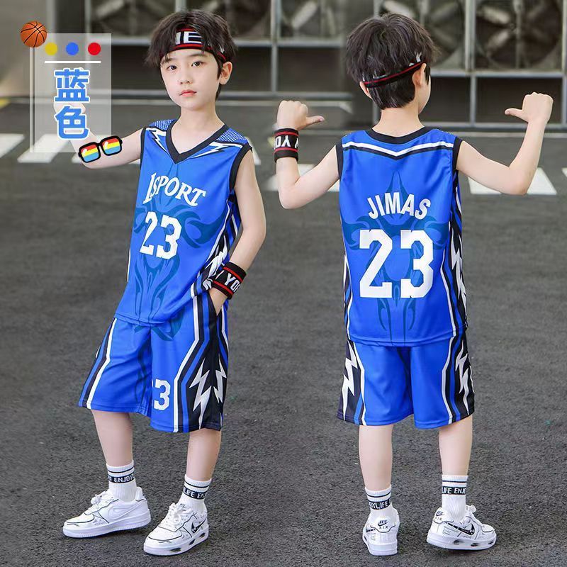 boys‘ basketball wear quick-drying outfit sleeveless children‘s sports jersey boyish look summer vest